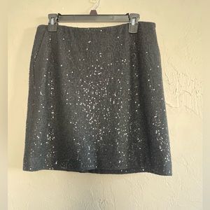 Black sequin skirt by Ann Taylor